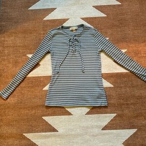 Michael Kors small long sleeve striped shirt.